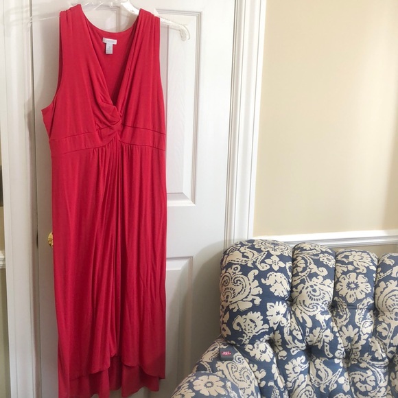 Chico's Dresses & Skirts - Chico’s coral sleeveless empire waist dress